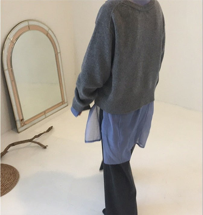 Korean Style Sabrina Asymmetrical Cardigan Sweater – Ordicle