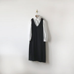 [Korean Style] Clarke Pleated Vintage Dress
