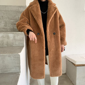 [Korean Style] Diny Fur Oversized Coats