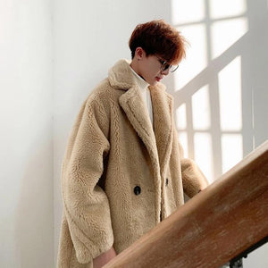 [Korean Style] Diny Fur Oversized Coats