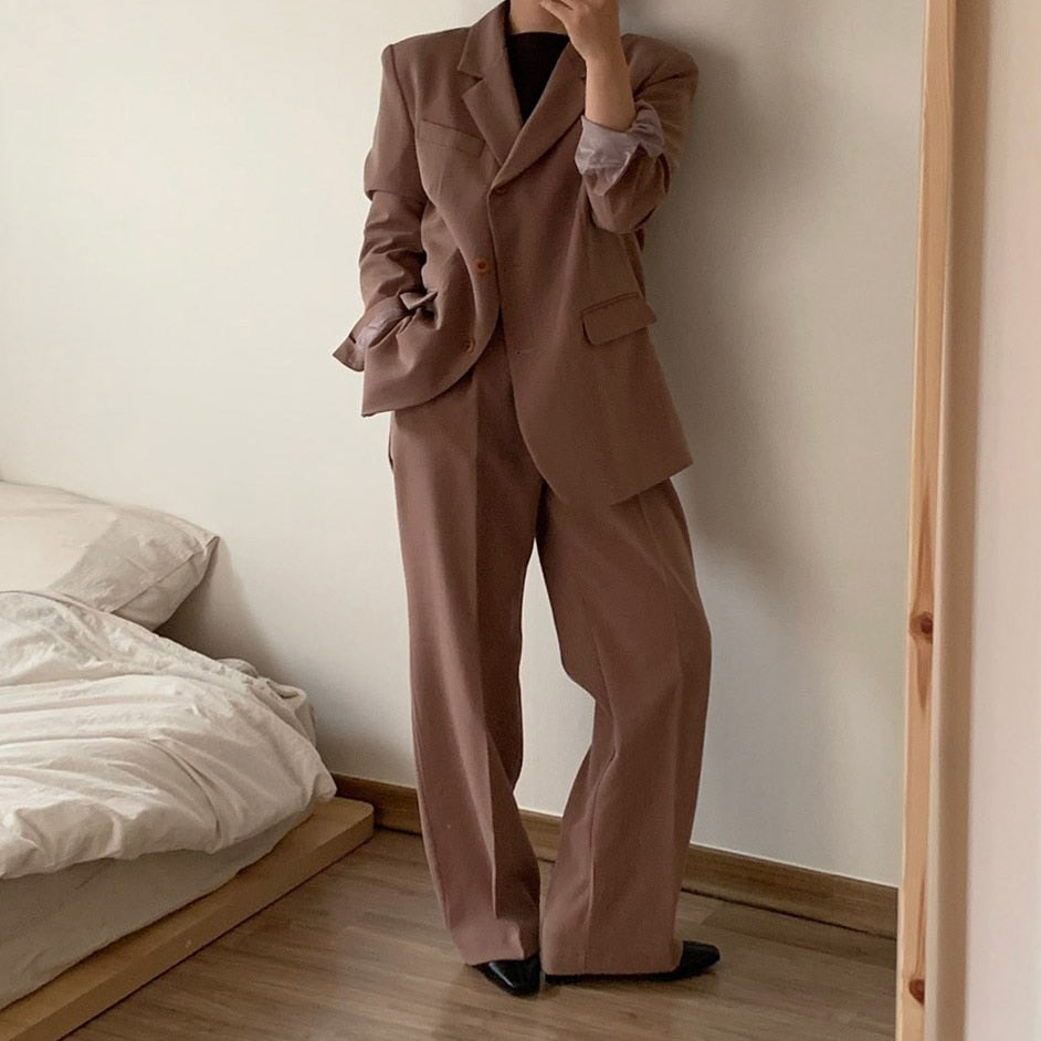 [Korean Style ] Lucy Single Breasted Blazer Set