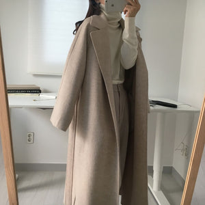 [Korean Style] Noosa Belted Woolen Coat