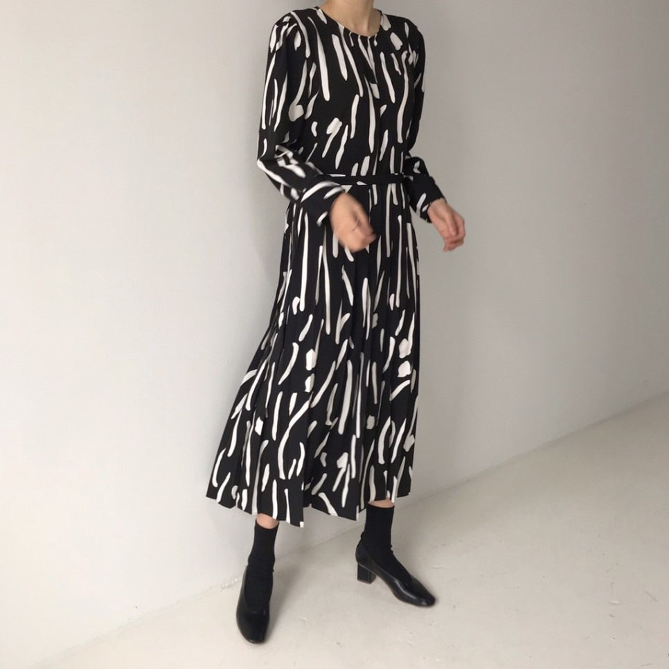 [Korean Style] Vesol Prints Maxi Dress