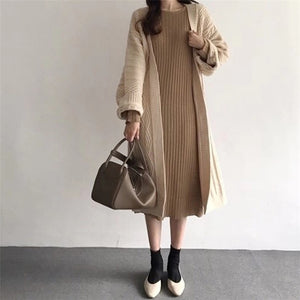 [Korean Style] Jenny Belted long Cardigan