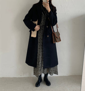 [Korean Style] Chia Woolen Blended Compact Coat