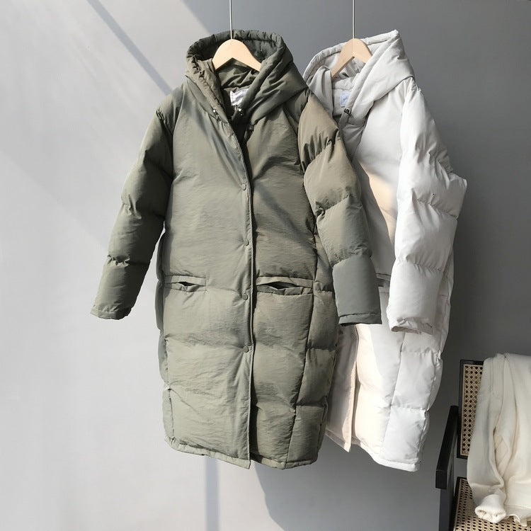 [Korean Style] Gress Long Cotton Parka Jacket