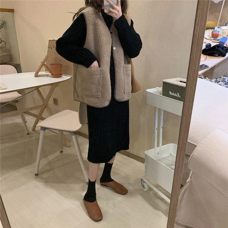 [Korean Style] Velarie Fleece Vest