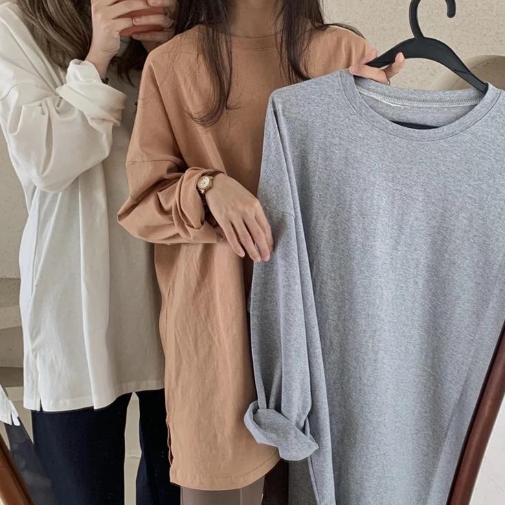 [Korean Style] Tracy Oversized Long Sleeve T-shirts
