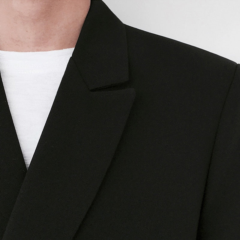 [Korean Style] Lex Black Double Suit Jackets