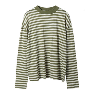 [Korean Style] Long-sleeve Casual Striped Sweatshirts