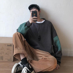 [Korean Style] Zipper Pullover Sweatshirts