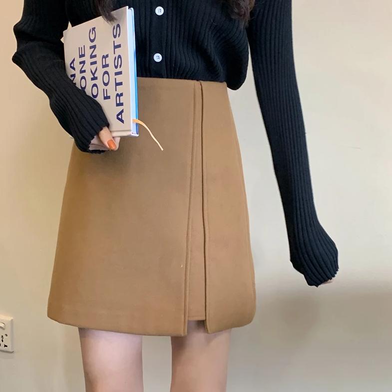 [Korean Style] Bradlie Zip up Mini Skirt