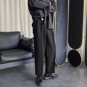 [Korean Style] Black / Gray Casual Straight Pants