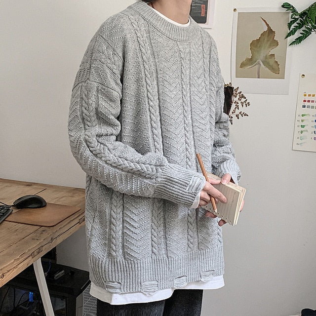 [Korean Style] Lapel Vintage Casual Sweaters