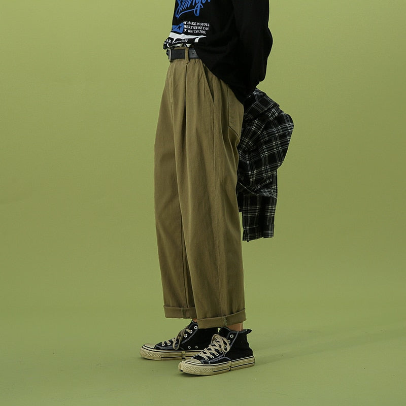 [Korean Style] Ode Casual Nine Points Straight Pants