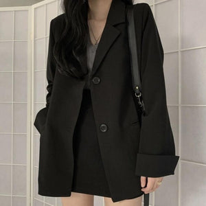 [Korean Style] Bela 2 Piece Black Suit