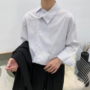 [Korean Style] Las Striped Casual Shirts