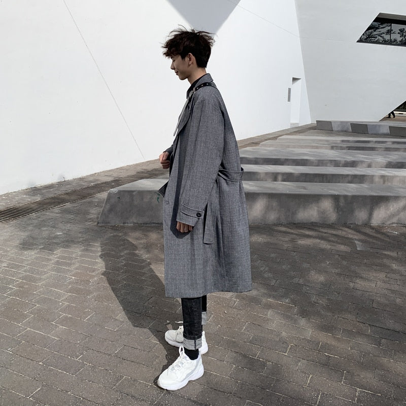 [Korean Style] Manteau Long Trench Coats