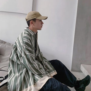 [Korean Style] French Cuff Striped Shirts