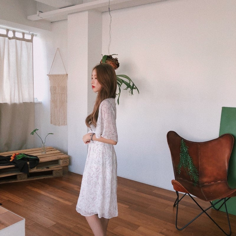 [Korean Style] 2 Colors Vestido Ruffle Dresses