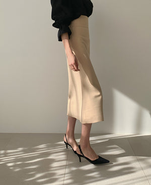 [Korean Style] Minimal Slim Mermaid Midi Skirt