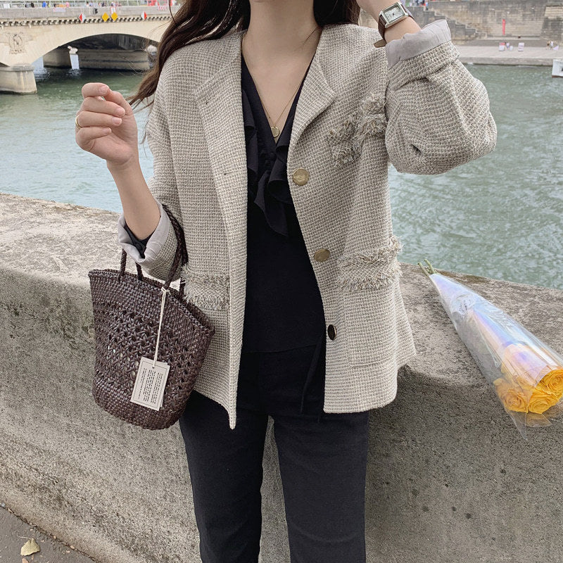 [Korean Style] Elea tweed Jacket