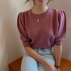 [Korea Style] Puff Solid Sweatshirts