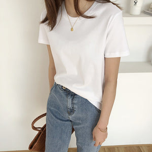 [Korean Style] 6 Colors Soft-Cotton Basic T-shirts