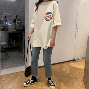 [Korean Style] Bottia Oversized Print T-Shirt