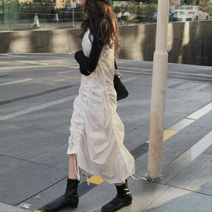 [Korean Style] Inèz Drawstring Wrinkle Dress