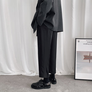 [Korean Style] Twill Drawstring Casual Pants