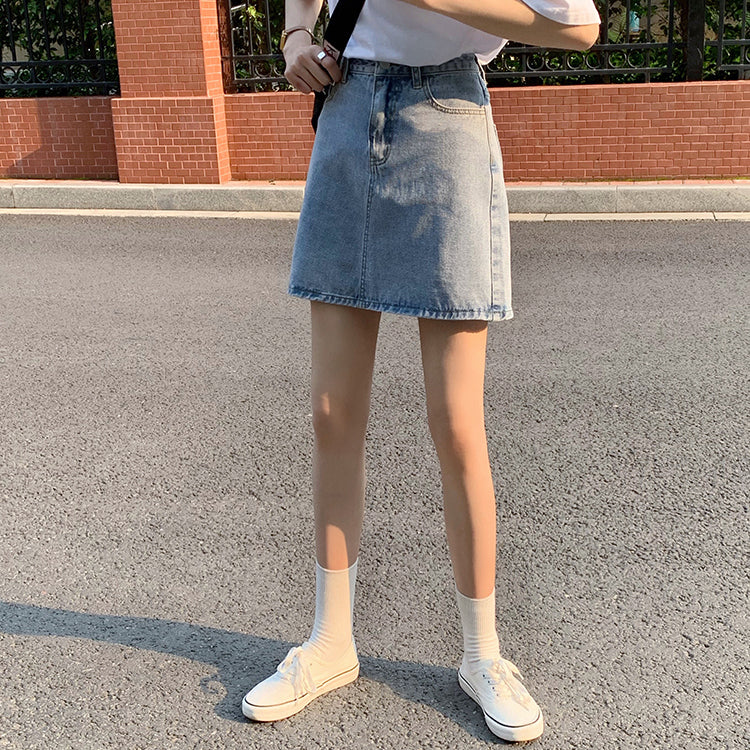 [Korean Style] Irise Denim Short Skirt