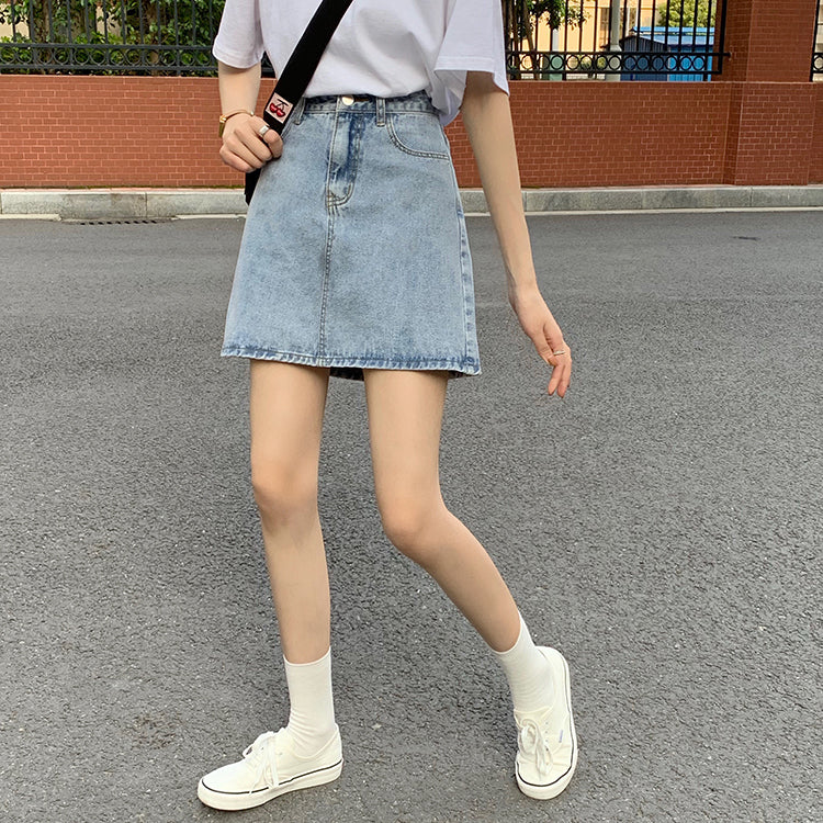 [Korean Style] Irise Denim Short Skirt