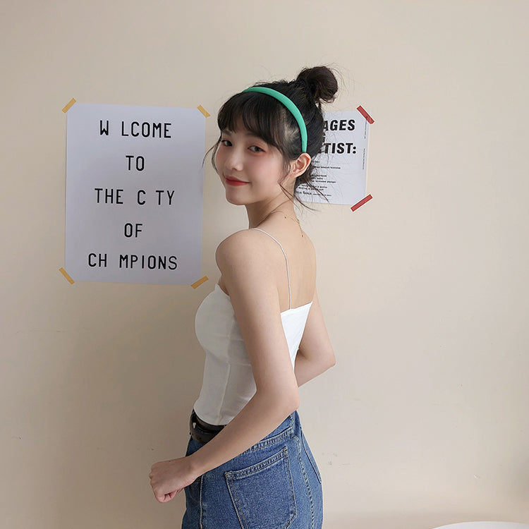 [Korean Style] Belle 5 Colors thin strap Cotton Camis