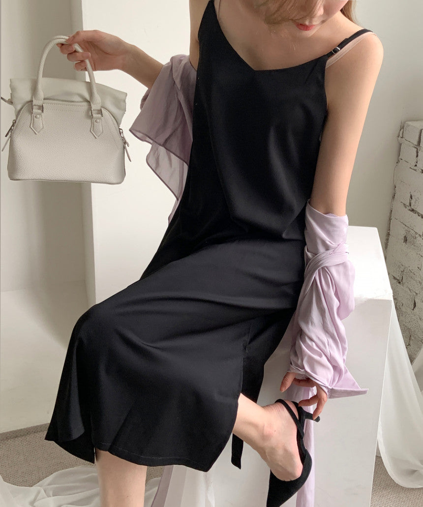 [Korean Style] Thea Minimal Slip Midi Dress