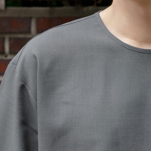 [Korean Style] Gray Oversized 1/2 T-shirts