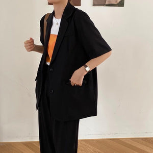 [Korean Style] Sariah Matchy Short Sleeve Blazer Set