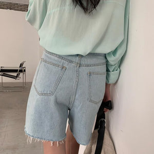 [Korean Style] Lucy High Waist Denim Shorts