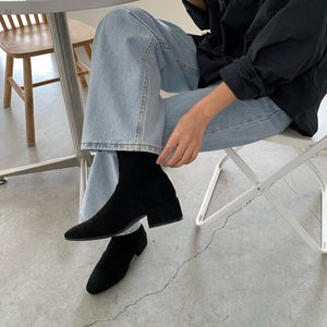 [Korean Style] Kattie Full Length Wide Leg Jeans