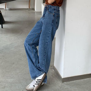 [Korean Style] Kattie Full Length Wide Leg Jeans