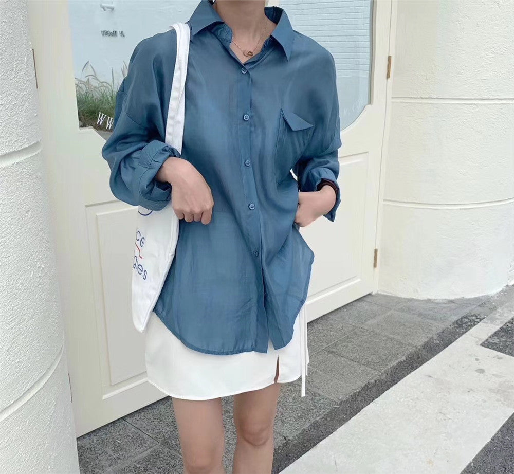 [Korean Style] Pez Summer See-through Blouse