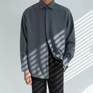 [Korean Style] Dark Gray Casual Shirts
