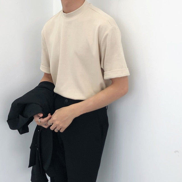 [Korean Style] Camise Turtleneck 1/2 T-Shirts