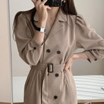 [Korean Style] Fayz Belted Trench Coat