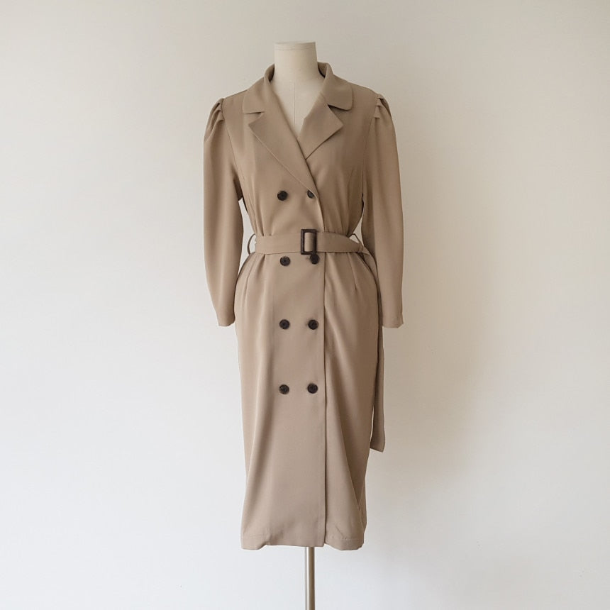 [Korean Style] Fayz Belted Trench Coat