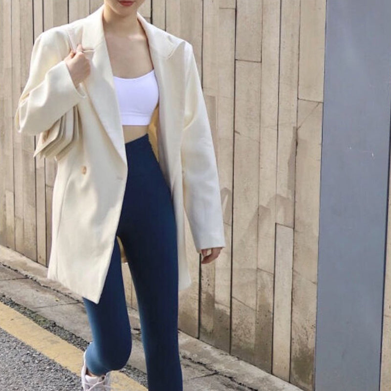 [Korean Style] Alicia Oversized Beige Blazer