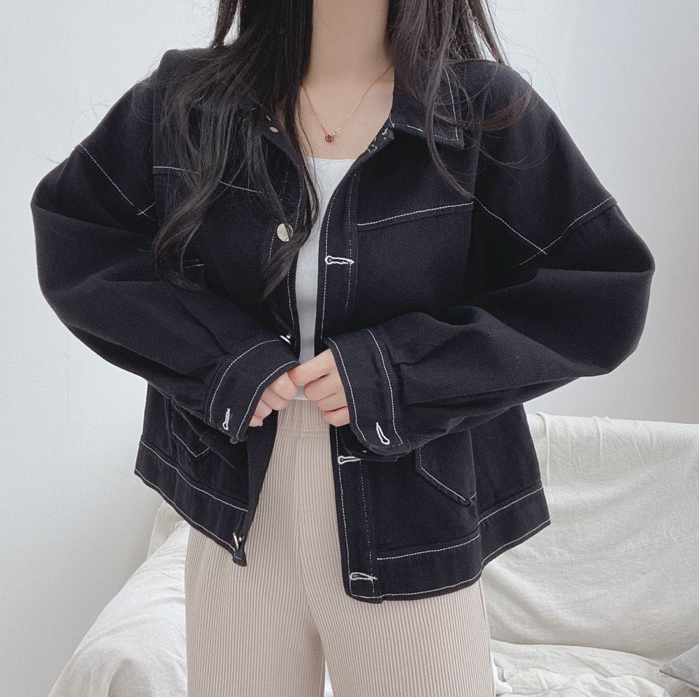 [Korean Style] Vanchi Loose Fit 2 Colors Jacket
