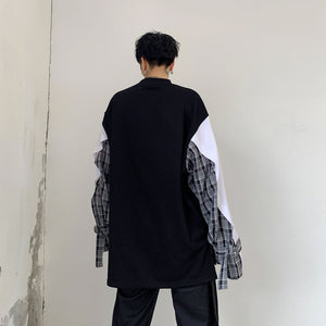 [Korean Style] Patchwork Unique Sweatshirts