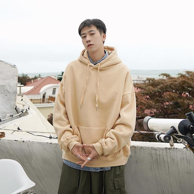 [Korean Style] Solid 13 Color Cotton Hooded Sweatshirts