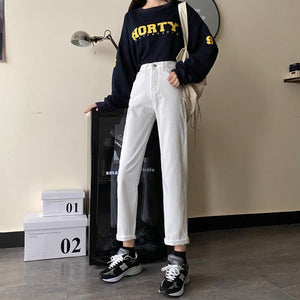 [Korean Style] Ley 4 Colors Hight Waist Straight Jeans